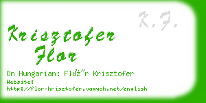 krisztofer flor business card